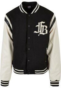 FUBU - OLD ENGLISH VARSITY JACKET - Bomber dzseki - black offwhite white Miniatűr kép 1