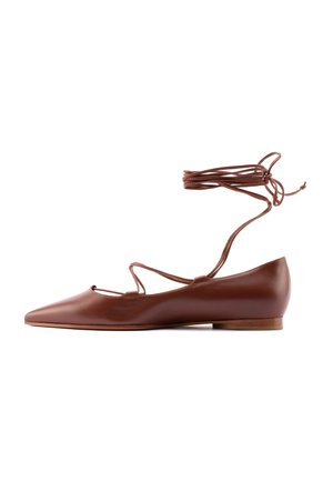 Ballerine con cavigliera - brown