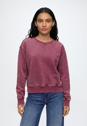 GAP, CREWNECK SLITS - Суитшърт - burgundy