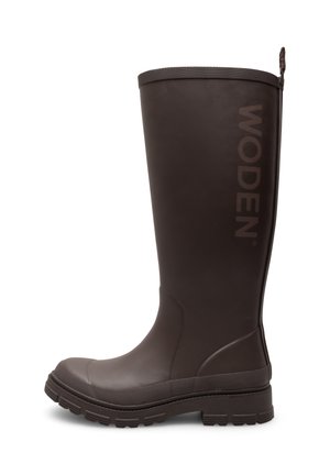 Woden, WODEN DAMENSCHUHE GUMMISTIEFEL LE WATERPROOF - BLACK - Gummistøvler - chocolate