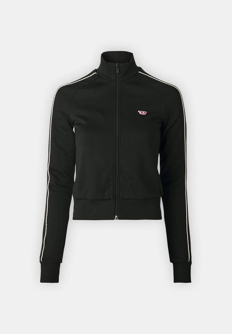 Diesel Sweater met rits zwart