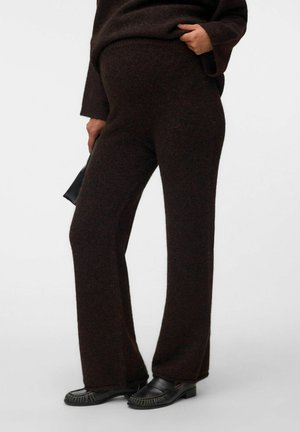 Vero Moda, KNITTED TROUSERS VMMSUPREME TROUSERS - Pantalon classique - chocolate torte