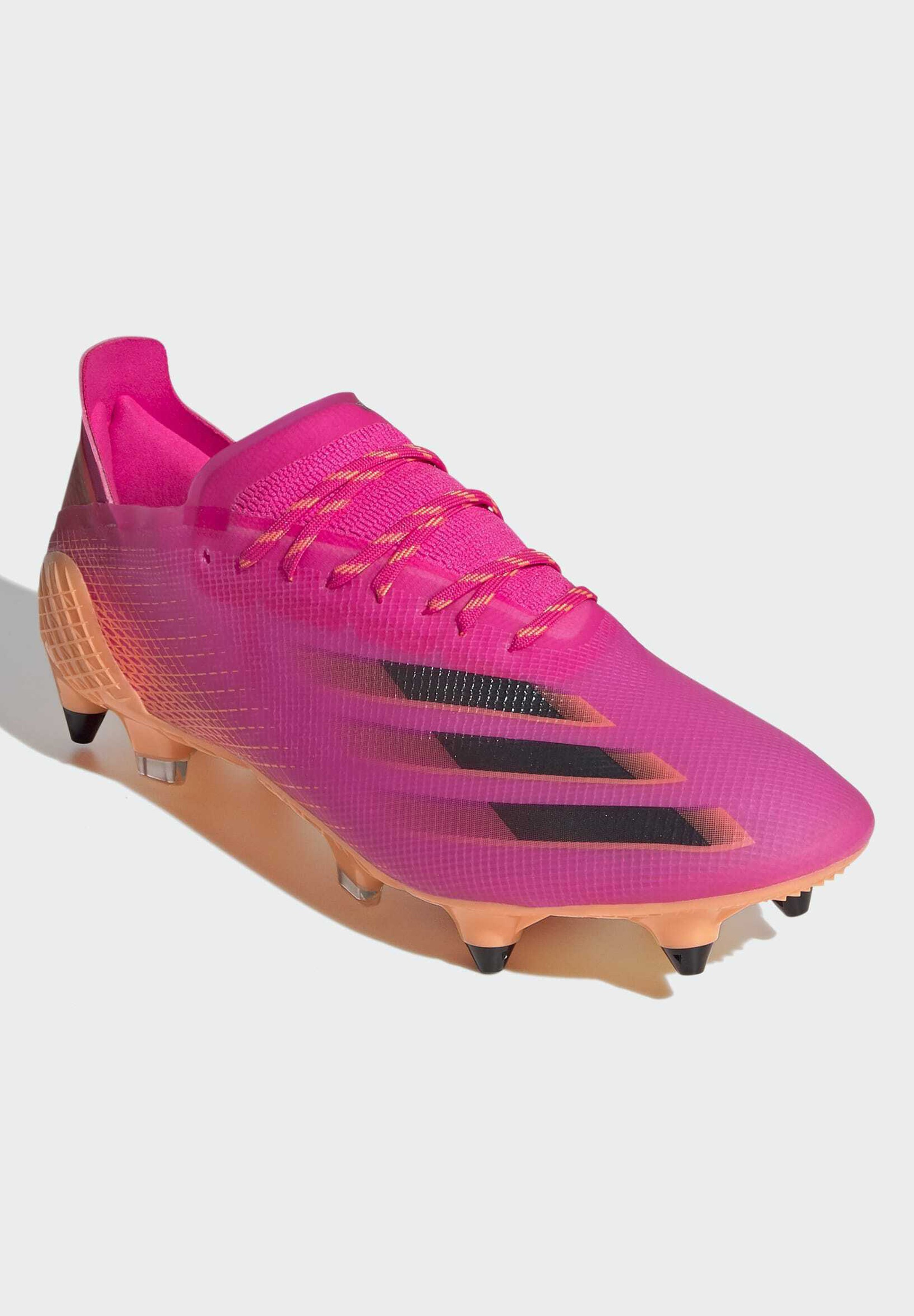 pink football boots