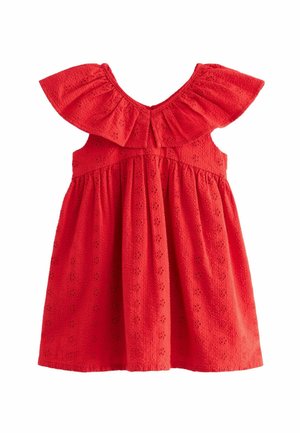 BRODERIE REGULAR FIT - Dienas kleita - red