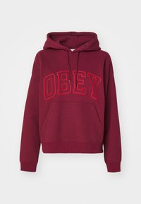 CROSS STITCH COLLEGIATE HOOD - Φούτερ - wine
