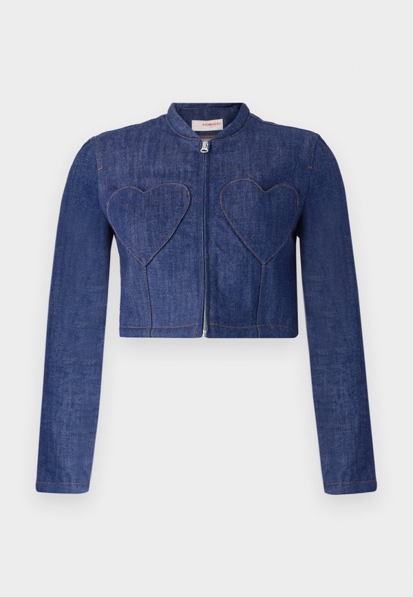 DOUBLE HEART JACKET - Denim jacket - rinse blu4