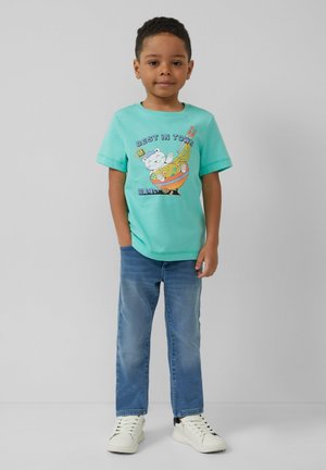 MIT MOTIV - Print T-shirt - türkis
