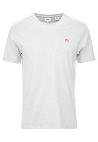 Šedé bavlněné tričko s krátkým rukávem, kulatým výstřihem a malým červeným logem Levi's na levé hrudi. Měkká textura, volný střih.