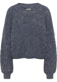 DreiMaster Stickad tröja - dark-blue denim