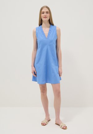OVS, REGULAR DRESS WITH RUCHED V-NECK - Day dress - baby blue