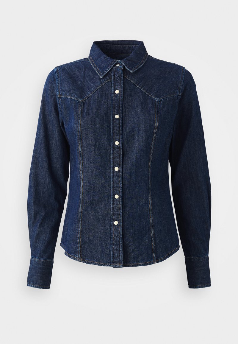 Wrangler Overhemdblouse donkerblauw denim Wrangler Overhemdblouse donkerblauw denim