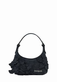Desigual SMALL FLORAL APPLIQUÉ - Handväska - black