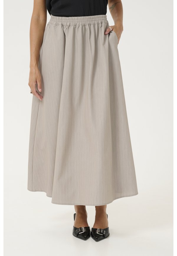 KAESTHER - Maxirock - feather gray melange pinstripe