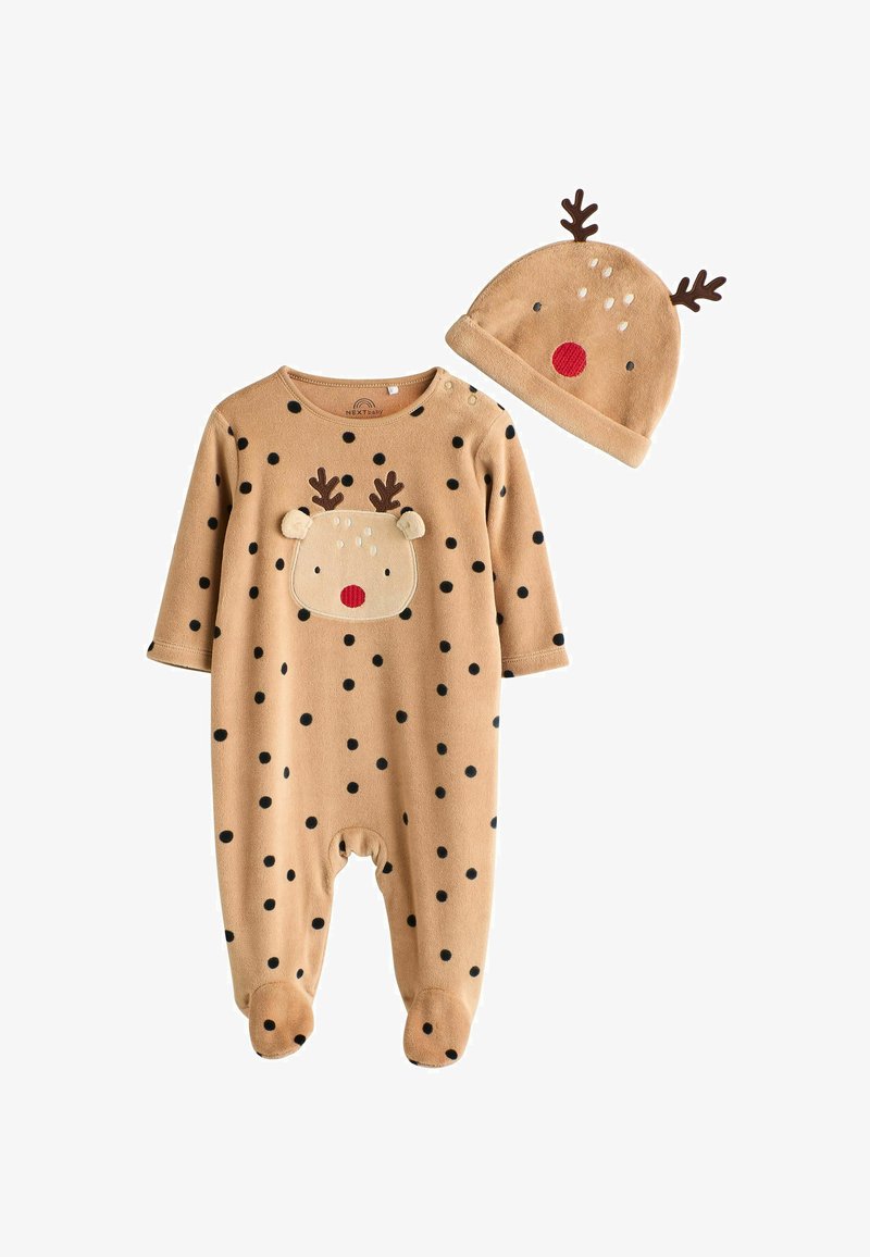 Next CHRISTMAS ELF REGULAR FIT SET - Megzta kepurė - brown reindeer