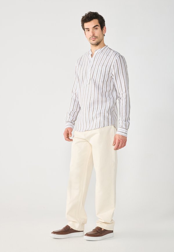 STRIPED LINEN MIX BLEND - Shirt4