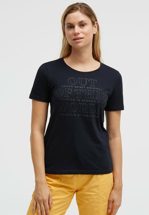 Soccx, SOCCX T-SHIRT RUNDHALS MIT RUBBER PRINT - Print T-shirt - blue navy