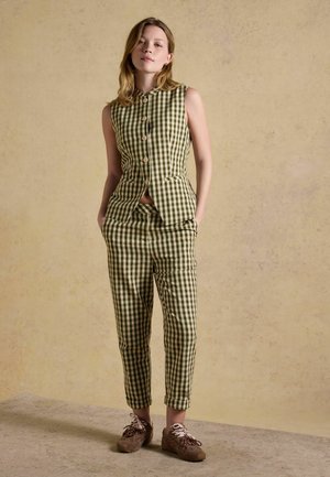 Tom Joule, REGULAR FIT - ADA GINGHAM TAILORED TROUSERS . - Bukser - green