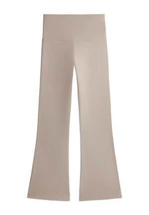 OYSHO, HIGH-RISE COMFORTLUX FLARE TROUSERS - Pantalon classique - beige