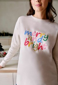 JoJo Maman Bébé MATERNITY FIT  - Mikina - cream