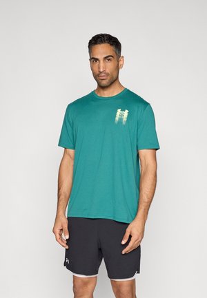 BLUR LOGO - T-shirt imprimé - rack green/fade green