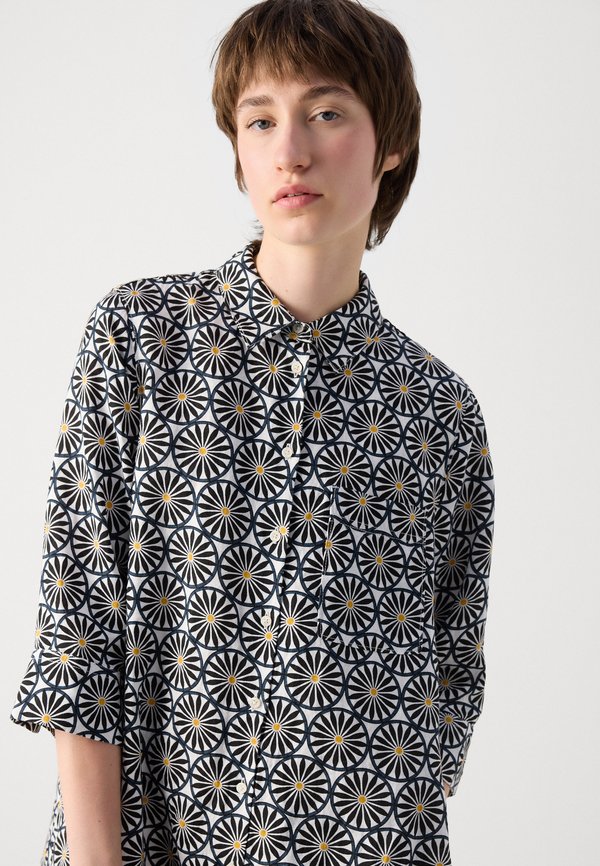 SHIRT DRESS A SHAPED 3/4 SLEEVE BREAST POCKET PRINTED - Shirt dress2