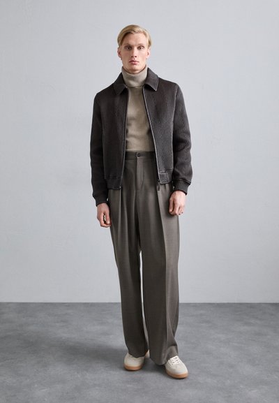 Emporio Armani BLOUSON JACKET - Giacca di pelle - after dark