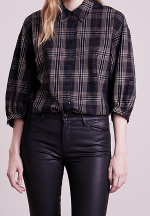 Button-down blouse - black