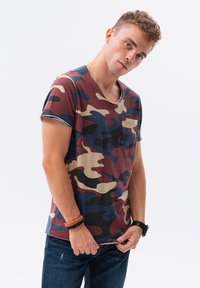 Ombre CAMO   - Triko s potiskem - blue camo