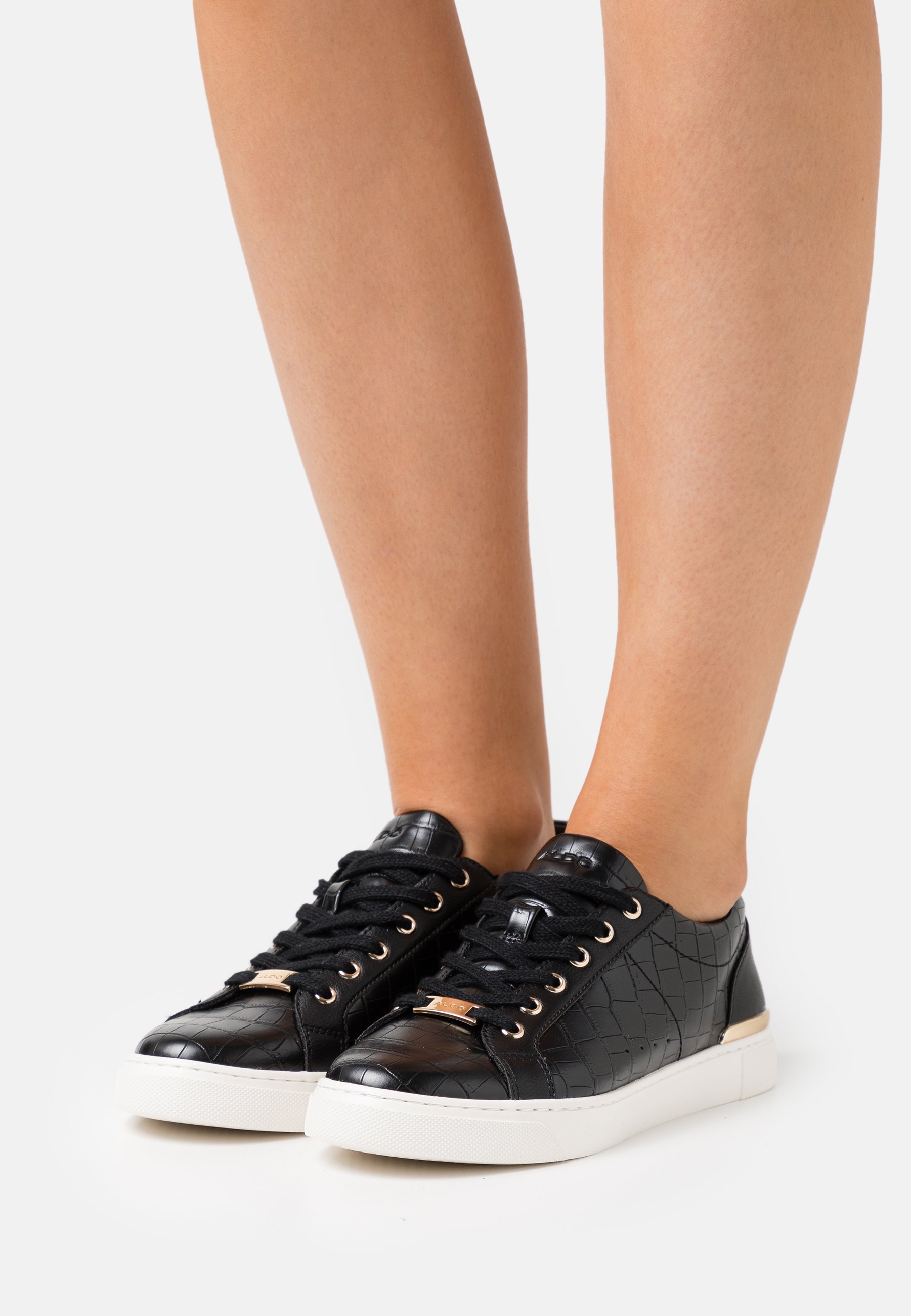 aldo black trainers