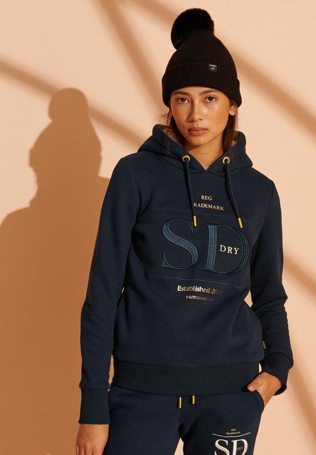 ESTABLISHED HOOD - Bluza z kapturem - nautical navy