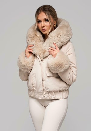 HOODED - Winterjas - beige
