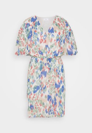 VILA, VILUNA 2/4 V-NECK DRESS - Φόρεμα ημέρας - cloud dancer