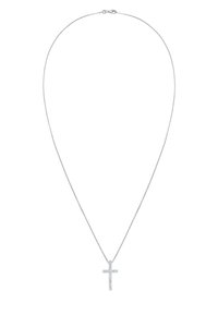 SPARKLING CROSS - MIT KRISTALLEN VON SWAROVSKI® - Halsband - silberfarben