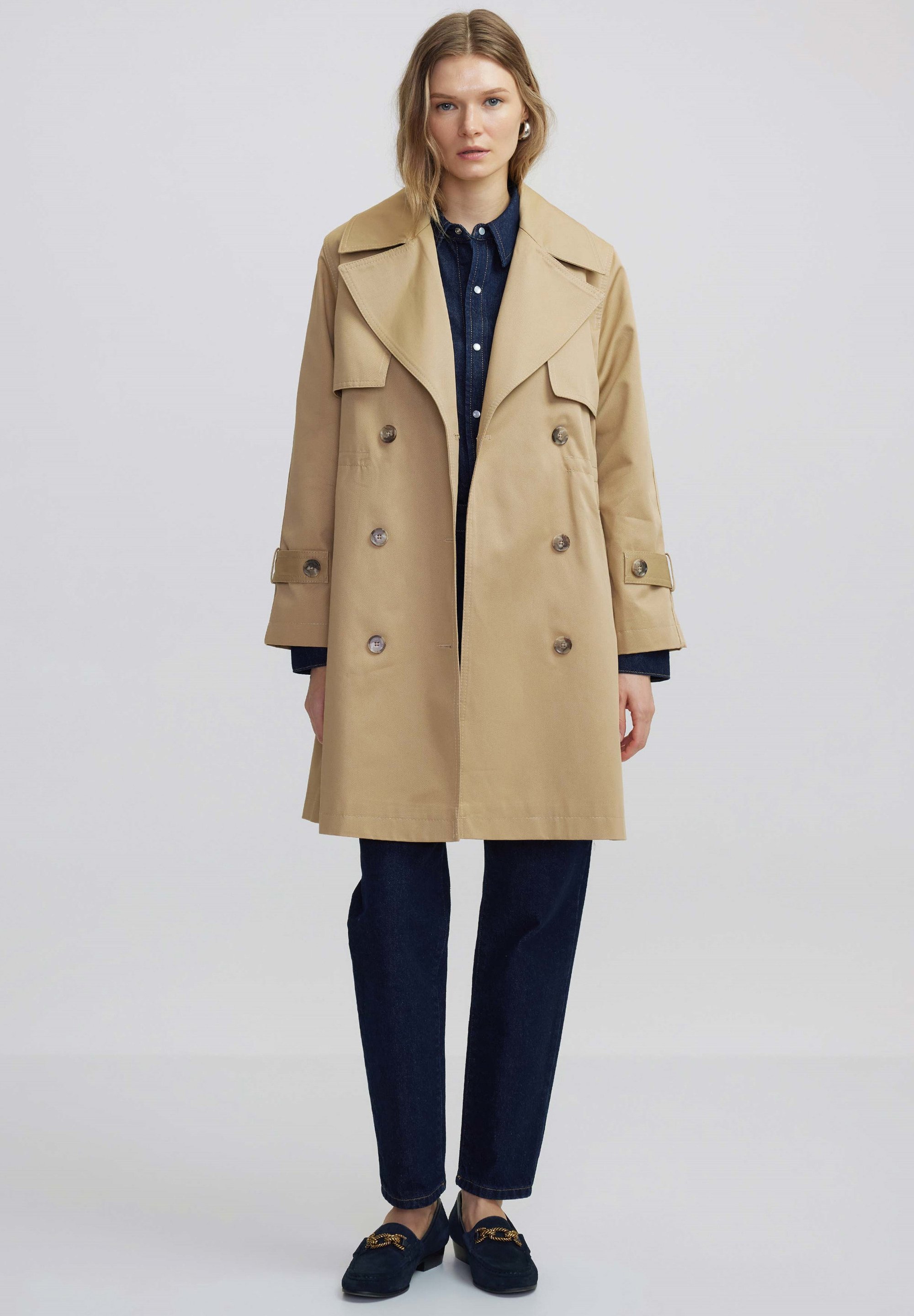 Ipekyol WIDE COLLAR - Trenchcoat - natural/brown - Zalando 