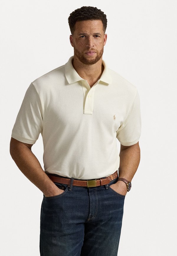 THE ICONIC MESH POLO SHIRT - Polo shirt - parchment cream