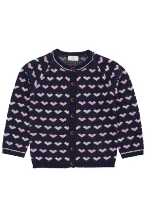 Strickjacke - navy/bubblegum comb