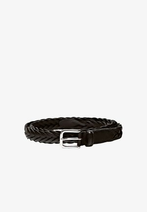 Massimo Dutti, Braided belt - dark brown
