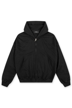 FAVELA CUTLINE FRONTZIP UNISEX - Lukuga pusa - black
