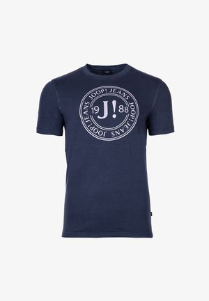 T-shirt con stampa - blau