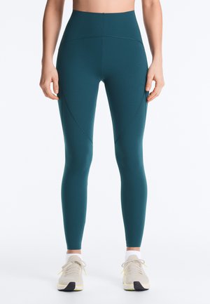 OYSHO COMPRESSIVE HIGH RISE ANKLE-LENGTH BASIC - Leggings - stone blue denim