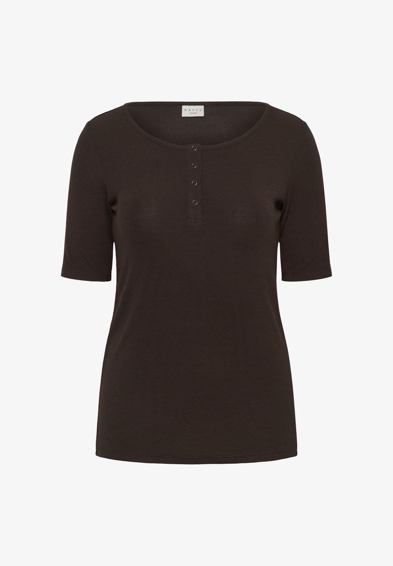Kaffe Curve KCJENA V-NECK - T-shirt basic - chalk/crème Kaffe Curve KCJENA V-NECK - T-shirt basic - chalk/crème