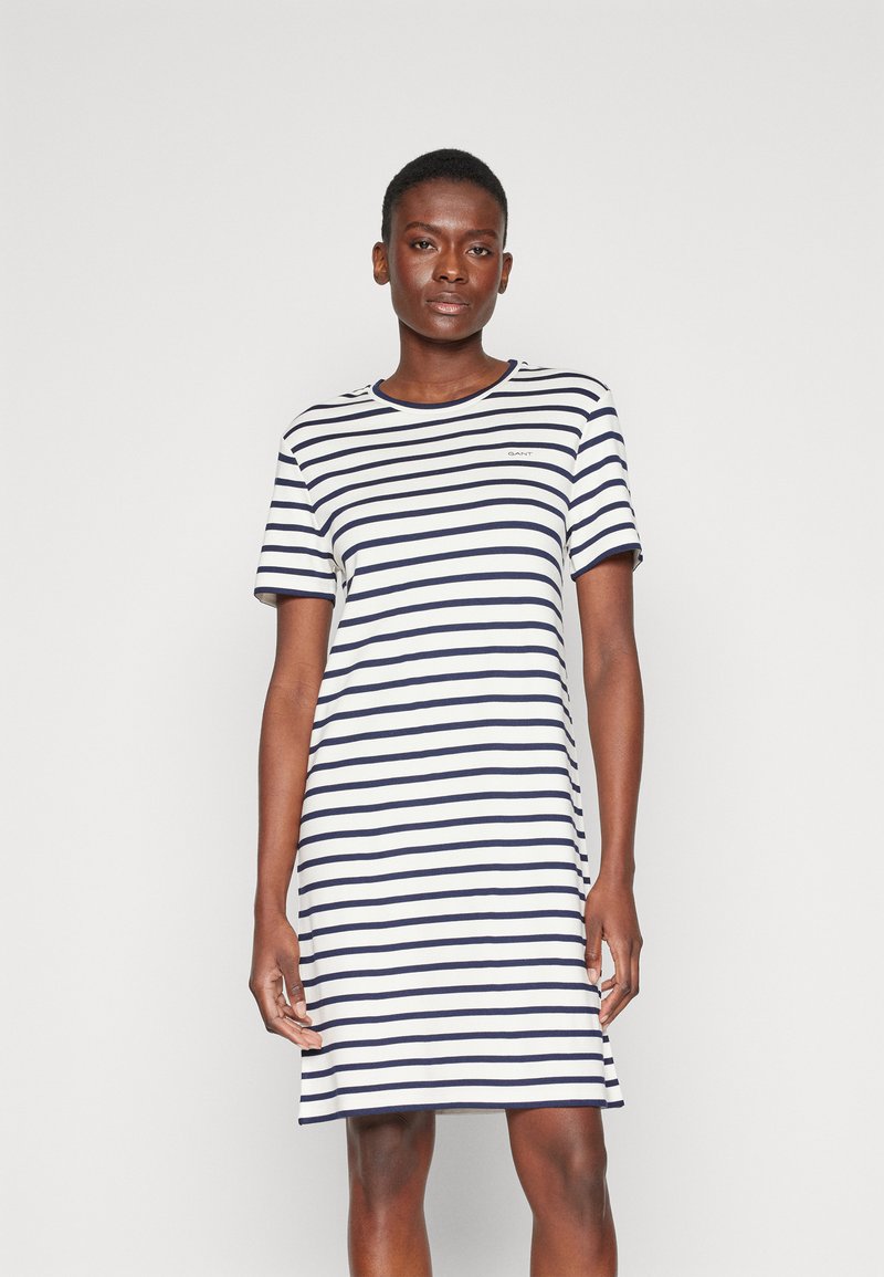 blue striped t shirt dress Authentic Moments Blue Stripe T-Shirt Dress