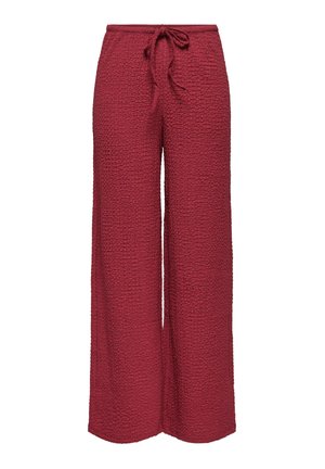 ONLY, WIDE-LEG TROUSERS ONLERIKKA WIDE LEG FIT WIDE-LEG TROUSERS - Pantalon classique - brick red