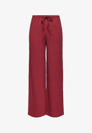 ONLY, WIDE-LEG TROUSERS ONLERIKKA WIDE LEG FIT WIDE-LEG TROUSERS - Pantalon classique - brick red
