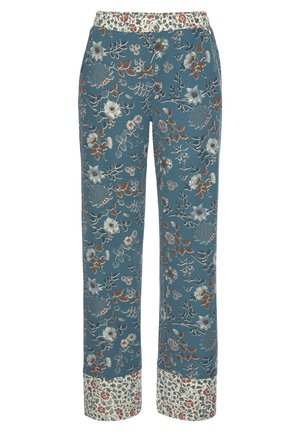LASCANA Nachtwäsche Hose - rauchblau-ecru