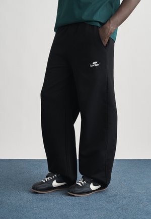 STRAIGHT LEG PANTS - Teplákové kalhoty - black