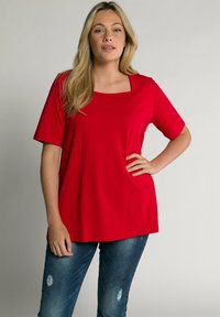 Ulla Popken CARREE-AUSSCHNITT - T-shirt basic - red