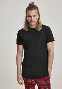 Urban Classics SHORT SHAPED TURN UP TEE - Jednoduché tričko - black