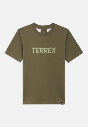 adidas Terrex, LOGO TEE UNISEX - Sport T-Shirt - olive strata