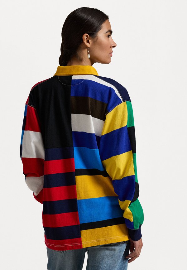 PATCHWORK STRIPE JERSEY RUGBY SHIRT - Long sleeved top2